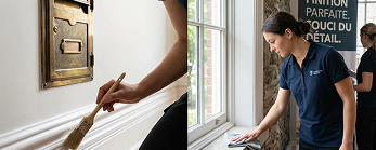 Dépoussiérage des plinthes, boîtes aux lettres et rebords de fenêtres